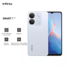 Infinix Smart 7 HD - 64Go + 2gb Rame - 8MP - 5000 Mah - Blanc